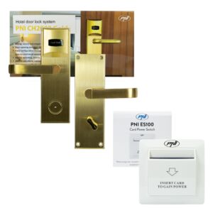 Pacote de Controle de Acesso Yala PNI CH2000L Gold Hotel e Switch de Placa PNI ES100