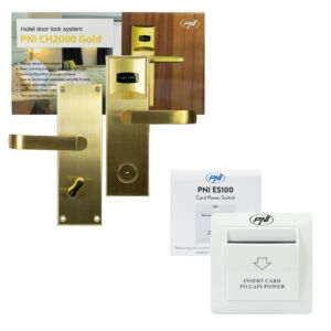 Pacote de Controle de Acesso Yala PNI CH2000R Gold Hotel e Switch de Cartão PNI ES100