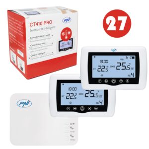 Caixa com 27 peças de termostato inteligente PNI CT410