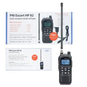 Rádio portátil CB PNI Escort HP 82 sem carregador, multi-padrão, 4W, 12V, AM-FM, NRC, Dual Watch, Roger Beep.