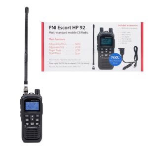 Rádio portátil CB PNI Escort HP 92 sem carregador, multi-padrão, 4W, AM-FM, NRC, Dual Watch, Roger Beep, ASQ