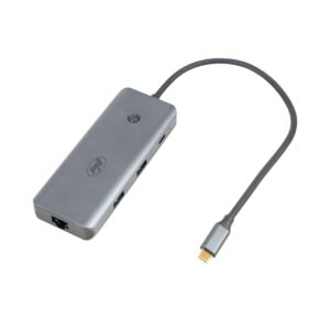 Adaptador Multiporta PNI MP15S USB-C para HDMI, 2 x USB 3.0, SD/TF, RJ45, USB-C PD