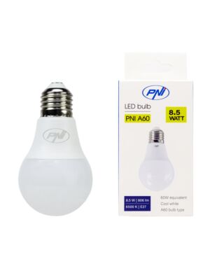 Lâmpada LED PNI A60, 8,5 W, 806lm, 6500W, soquete E27