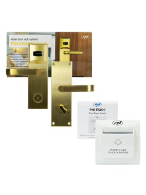 Pacote de Controle de Acesso Yala PNI CH2000L Gold Hotel e Switch de Placa PNI ES100