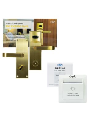 Pacote de Controle de Acesso Yala PNI CH2000R Gold Hotel e Switch de Cartão PNI ES100