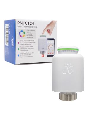 Cabeça termostática inteligente PNI CT24 para radiador, aplicativo móvel Tuya Smart