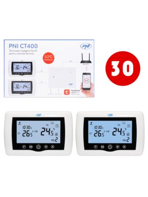 Caixa com 30 PCs Termostato Inteligente PNI CT400 Sem Fio