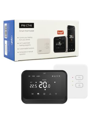 Termostato inteligente PNI CT45 sem fio, com WiFi, controle de Internet, para centrais de aquecimento, APP TuyaSmart