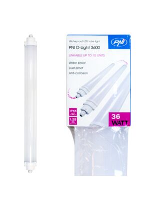 Luminária linear LED PNI D-Light 3600, 36W, 6500k, selada IP65, com proteção contra água, poeira e corrosão, para 
