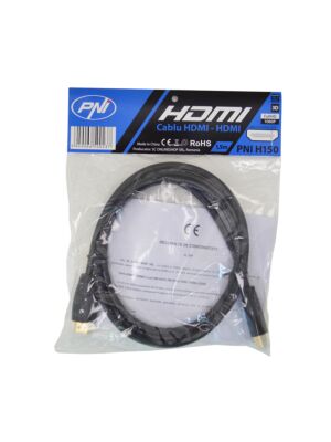 Cabo HDMI PNI H150 de alta velocidade 1.4V, plug-in, Ethernet, banhado a ouro, 1,5 m