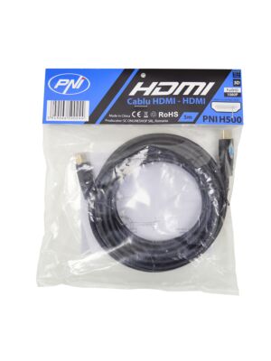 Cabo HDMI PNI H500 de alta velocidade 1.4V, plug-in, Ethernet, banhado a ouro, 5m