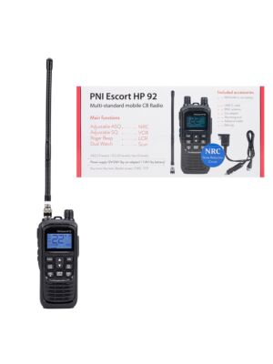 Rádio portátil CB PNI Escort HP 92 sem carregador, multi-padrão, 4W, AM-FM, NRC, Dual Watch, Roger Beep, ASQ