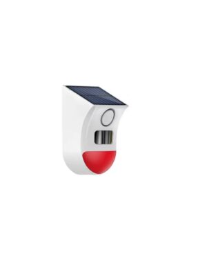 Sirene externa sem fio PNI SafeHouse HS013TS com carregamento solar, controle pela internet com aplicativo Tuya Smart