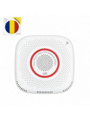 Pacote de sensor de gás metano (CH4) PNI SafeHouse HS201 com Wi-Fi, Tuya Smart + etiqueta adesiva.