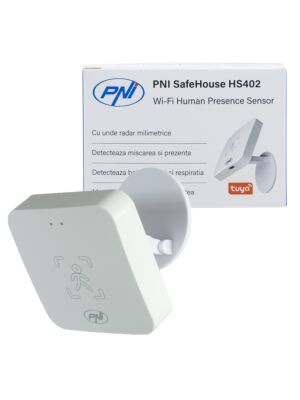 Sensor de presença PNI SafeHouse HS402 Wi-Fi SafeHouse HS402, com radar de ondas milimétricas, alcance de 10 m, detecta o movimento e a presença de pessoas