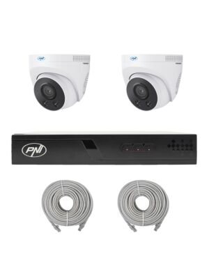 Pacote de videovigilância com 2 câmeras e cabos de 20 metros incluídos