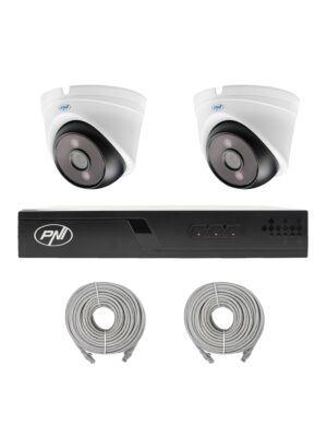 Pacote de videovigilância com 2 câmeras e cabos de 20 metros incluídos