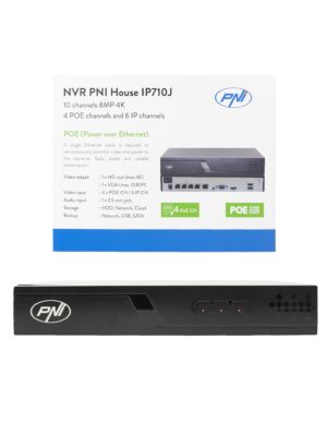 NVR POE PNI House IP710J, 10 canais