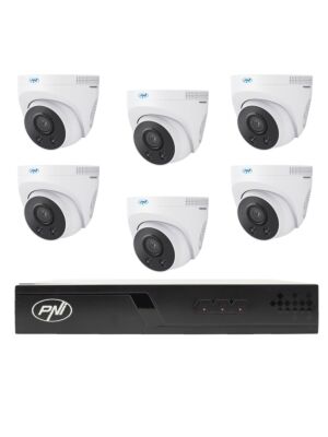 Pacote de videovigilância com 6 câmeras e cabos de 20 metros incluídos