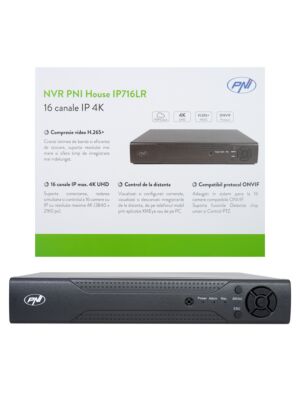 PNR House IP716LR NVR, 16 canais IP 4K, H.265