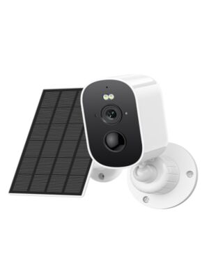 Câmara de videovigilância PNI IP775S 5MP painel solar bateria incorporada ranhura para cartão micro SD incorporada visão nocturna audi
