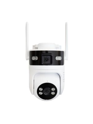Câmera de vigilância por vídeo PNI IP892S com lente dupla Wi-Fi, 2MP + 2MP