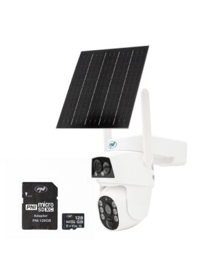 Pacote de Câmera de Videovigilância GSM 4G PTZ PNI IP894 e Cartão de Memória MicroSD PNI 128GB