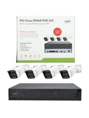 Kit de vigilância por vídeo PNI House IPMAX POE 3LR