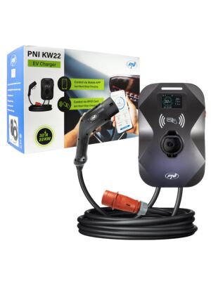 PNI KW22 estação de carregamento, 32A, 22KW, para carros eléctricos, 85V - 415V, trifásico, cabo tipo 2 e conetor de 7 pinos