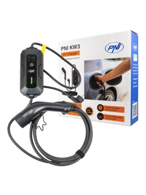 Carregador portátil PNI KW3, 16A, 3,5KW, para carros elétricos, 230V, monofásico, cabo tipo 2 e conector IEC62 de 5 pinos