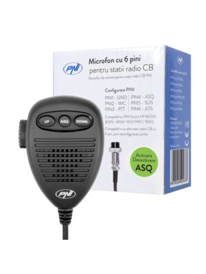 Microfone de 6 pinos para estações de rádio PNI Escort HP 8000L/8001L/8024/9001 PRO/9500/8900