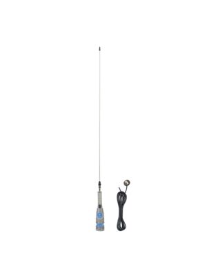 O pacote da antena CB PNI ML170 tem comprimento de 168 cm, 26-30 MHz, 1000W e cabo de ligação PNI T301