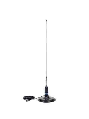 Antena CB PNI ML180 com 194 cm de comprimento, 26-30 MHz, 1000 W e base magnética PNI 170/PL.