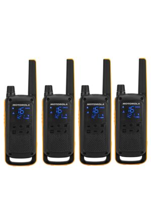 Estação de rádio portátil PMR Motorola TALKABOUT T82 Extreme Quad conjunto com 4 peças