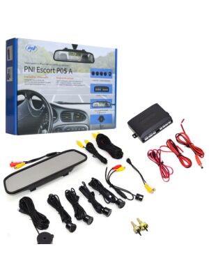 Sensores de Estacionamento com Display Espelho PNI Escort P05 A e Câmera Reversora