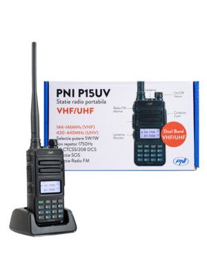Estação de rádio portátil VHF / UHF PNI P15UV