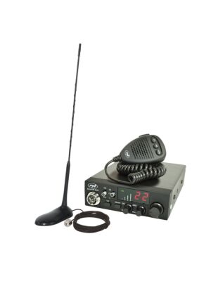 CB PNI ESCORT CB 8024 Rádio ASQ 12 / 24V CB + CB PNI Extra 45 antena magnética
