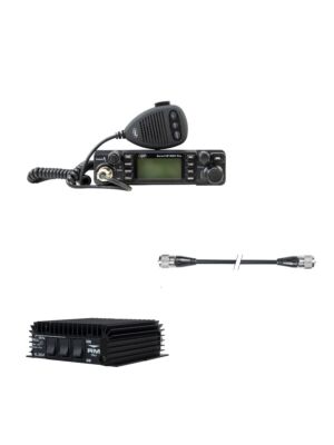 Pacote para estação de rádio CB PNI Escort HP 9001 PRO, amplificador ASQ + RX-TX KL203P, AM-FM-SSB, 100W, 12V e cabo PNI R50.