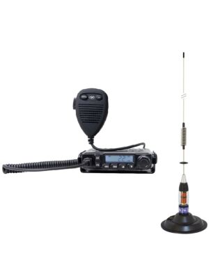 Pacote de estação de rádio CB PNI Escort HP 6500 PRO, ASQ, VOX, NRC com antena CB PNI ML70 com ímã