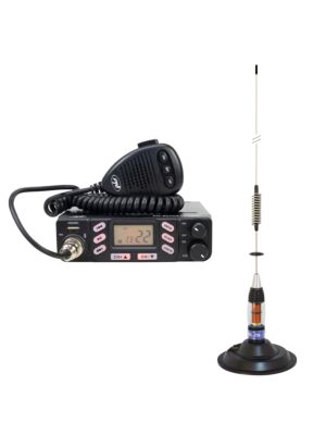 Pacote de estação de rádio CB PNI Escort HP 6800 ASQ, 12/24 V com antena CB PNI ML70 com ímã