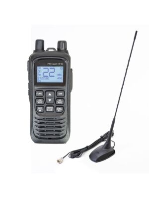 Kit de estação de rádio CB portátil PNI Escort HP 92 multi-padrão 4W, 12-24V AM-FM com antena CB PNI Extra 48 com ímã