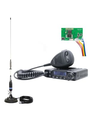 Pacote de estação de rádio CB PNI Escort HP 6550 com PNI ECH01 instalado + antena CB PNI S75 com ímã