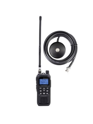 Kit de estação de rádio CB portátil PNI Escort HP 92 multi-padrão 4W, 12-24V AM-FM com base magnética BNC