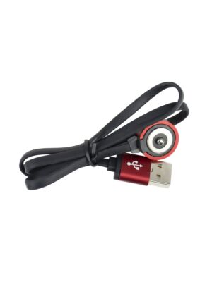 Cabo USB para carregamento de lanternas PNI Adventure F75, com contato magnético, comprimento 50 cm