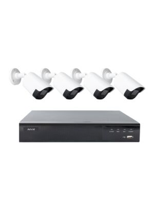 Kit de videovigilância PNI House IPMAX POE22S, NVR e 4 câmeras bullet com 4MP