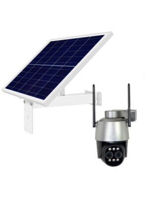 Pacote com câmera de vigilância sem fio PNI House IP574 e painel solar fotovoltaico PNI PSF6020A.