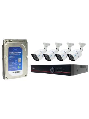 Kit de vigilância e HDD de 1 TB