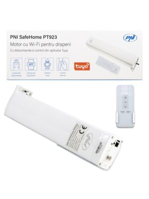 Motor de cortina inteligente, cortinas PNI SafeHome PT923 WiFi, com controle remoto incluído, controlado com o aplicativo Tuya 