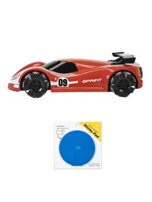 Pacote de brinquedo de carro esportivo Silvercloud RedOne com controle remoto e almofada adesiva inclusa (azul)