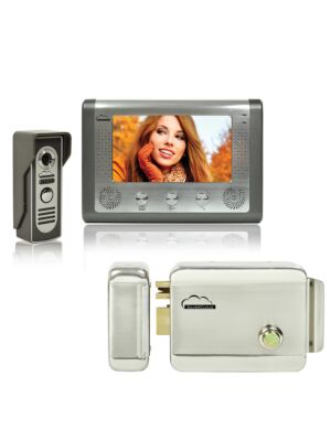 Kit de interface de vídeo SilverCloud House 715 com tela LCD de 7 polegadas e eletromagnetismo Yala SilverCloud YR300
